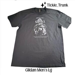 Gildan Black Nirvana Graphic Men's Tee